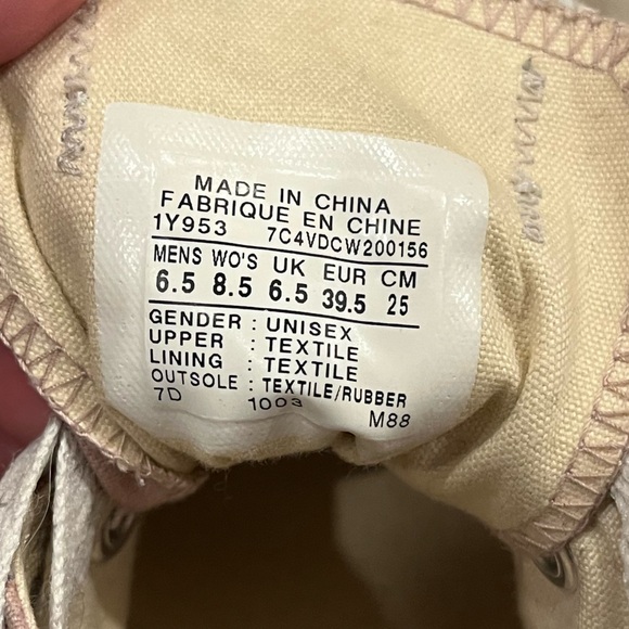 Converse All Star Pink Canvas Sneakers 6.5 Mens - Picture 12 of 12